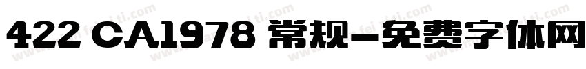 422 CA1978 常规字体转换